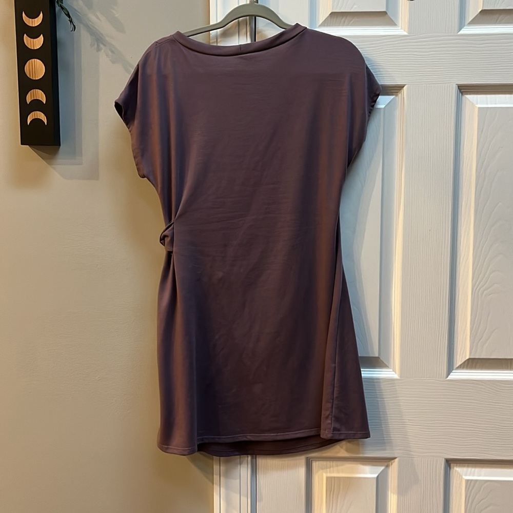 Casual purple dress with tie on side - Picture 3 of 3